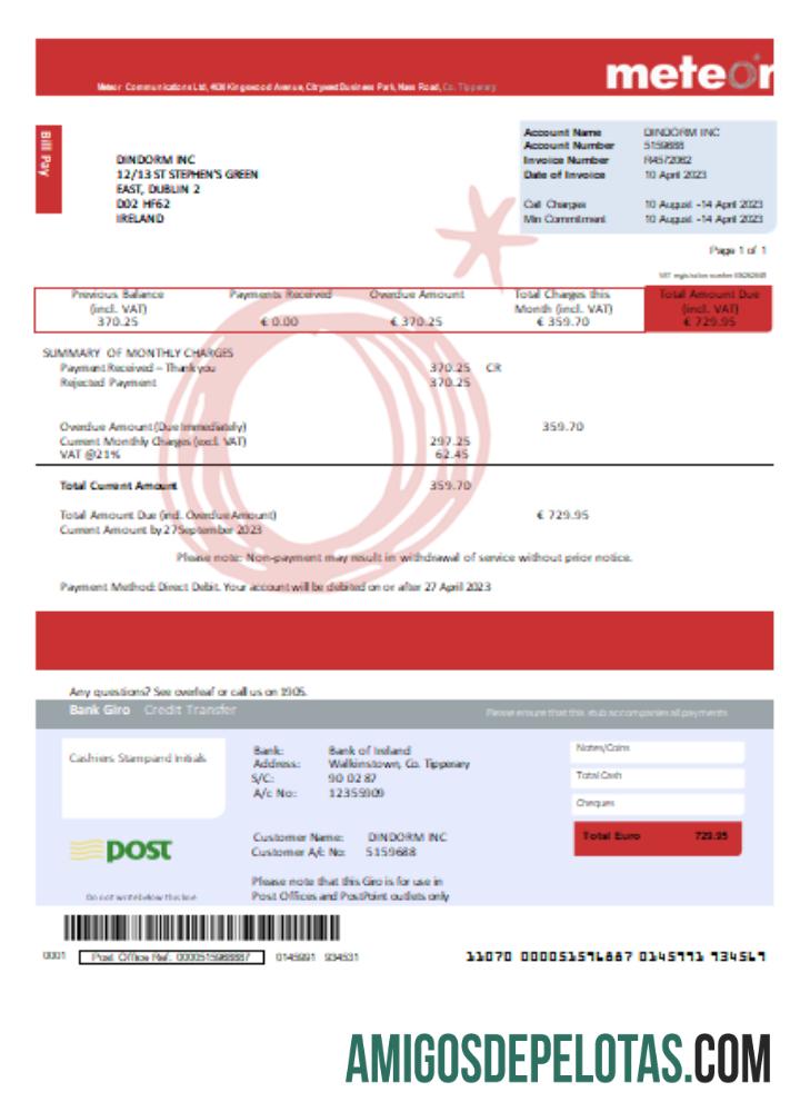 Projeto de lei de negócios de serviços públicos Meteor, SCR amostra